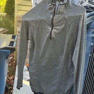 Athleta Gray Quarter-Zip Sweatshirt